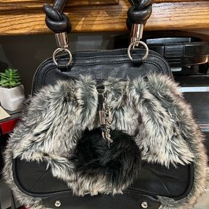 Ed Hardy Y2K Faux Fur Bag